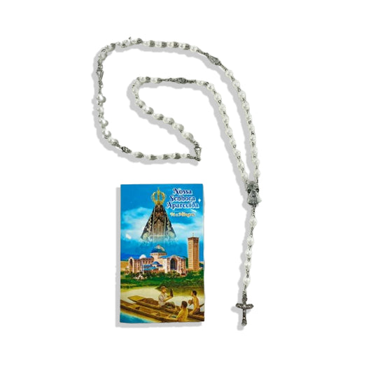 TERÇO PÉROLA NOSSA SENHORA APARECIDA 6MM (1 UNIDADE)