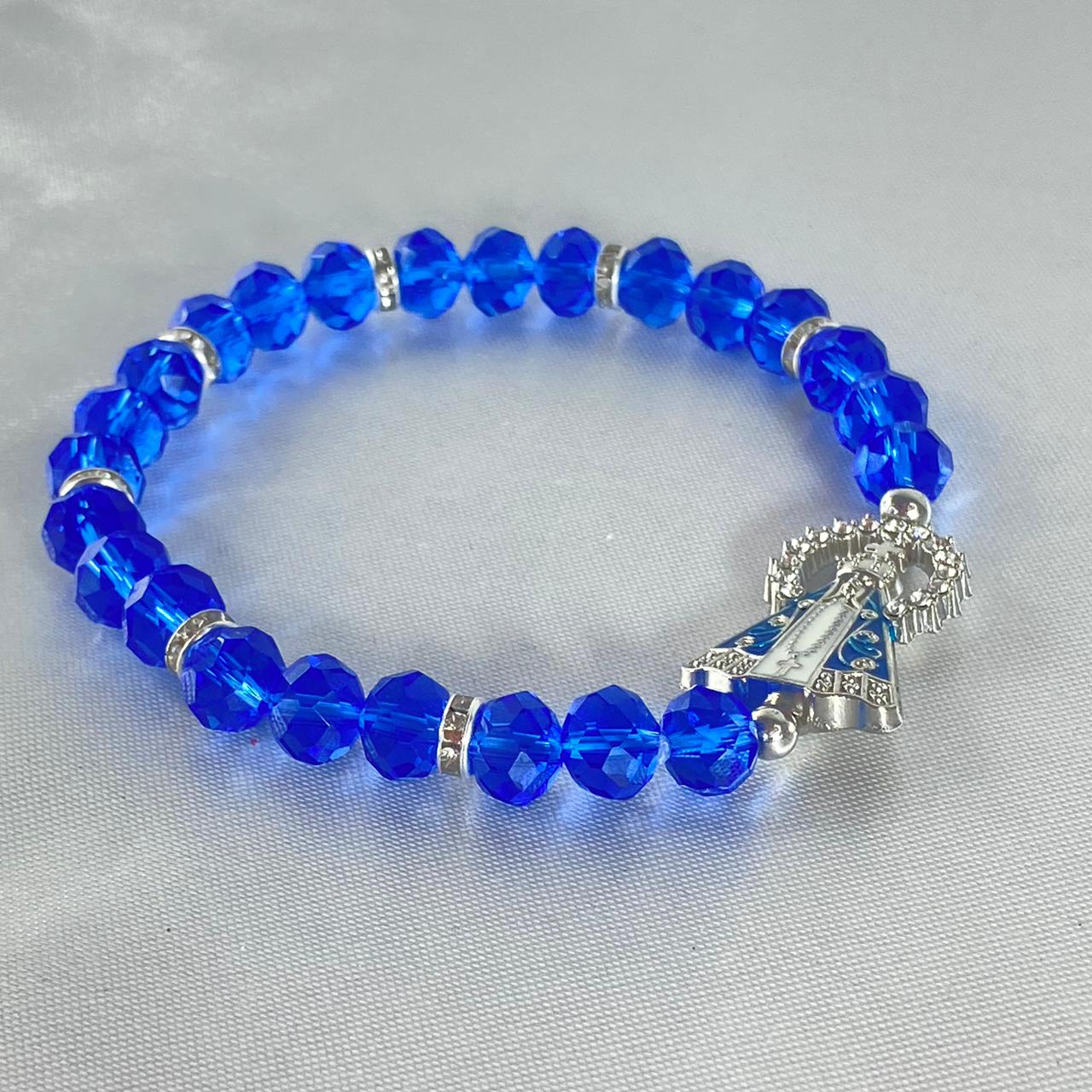 PULSEIRA CRISTAL NOSSA SENHORA APARECIDA CORES SORTIDAS (12 UNIDADES)