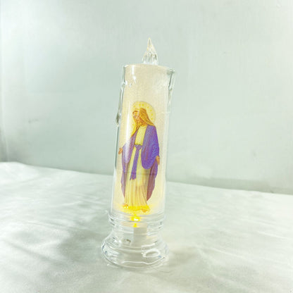 VELA ELETRÔNICA TRANSPARENTE NOSSA SENHORA DAS GRAÇAS 15CM (1 UNIDADE)
