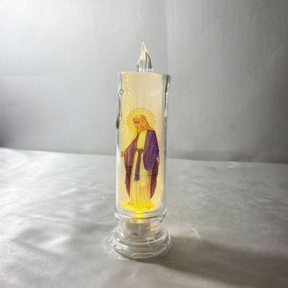 VELA ELETRÔNICA TRANSPARENTE NOSSA SENHORA DAS GRAÇAS 15CM (1 UNIDADE)
