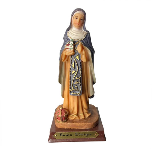 IMAGEM DE RESINA IMPORTADA SANTA EDWIGES 15CM (1 UNIDADE)