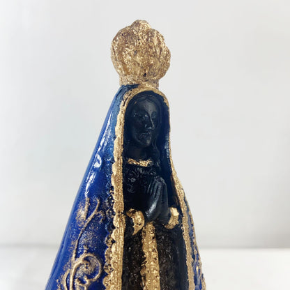 IMAGEM DE GESSO NOSSA SENHORA APARECIDA PINTADA 12CM (1 UNIDADE)