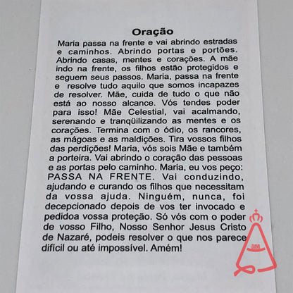 FOLHETO DE ORAÇÃO MARIA PASSA A FRENTE (300 UNIDADES)