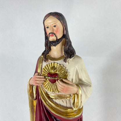 IMAGEM DE RESINA IMPORTADA SAGRADO CORAÇÃO DE JESUS 30CM (1 UNIDADE)