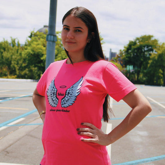 CAMISETA ROSA FEMININA MEU ZELOSO GUARDADOR TAMANHO P (1 UNIDADE)