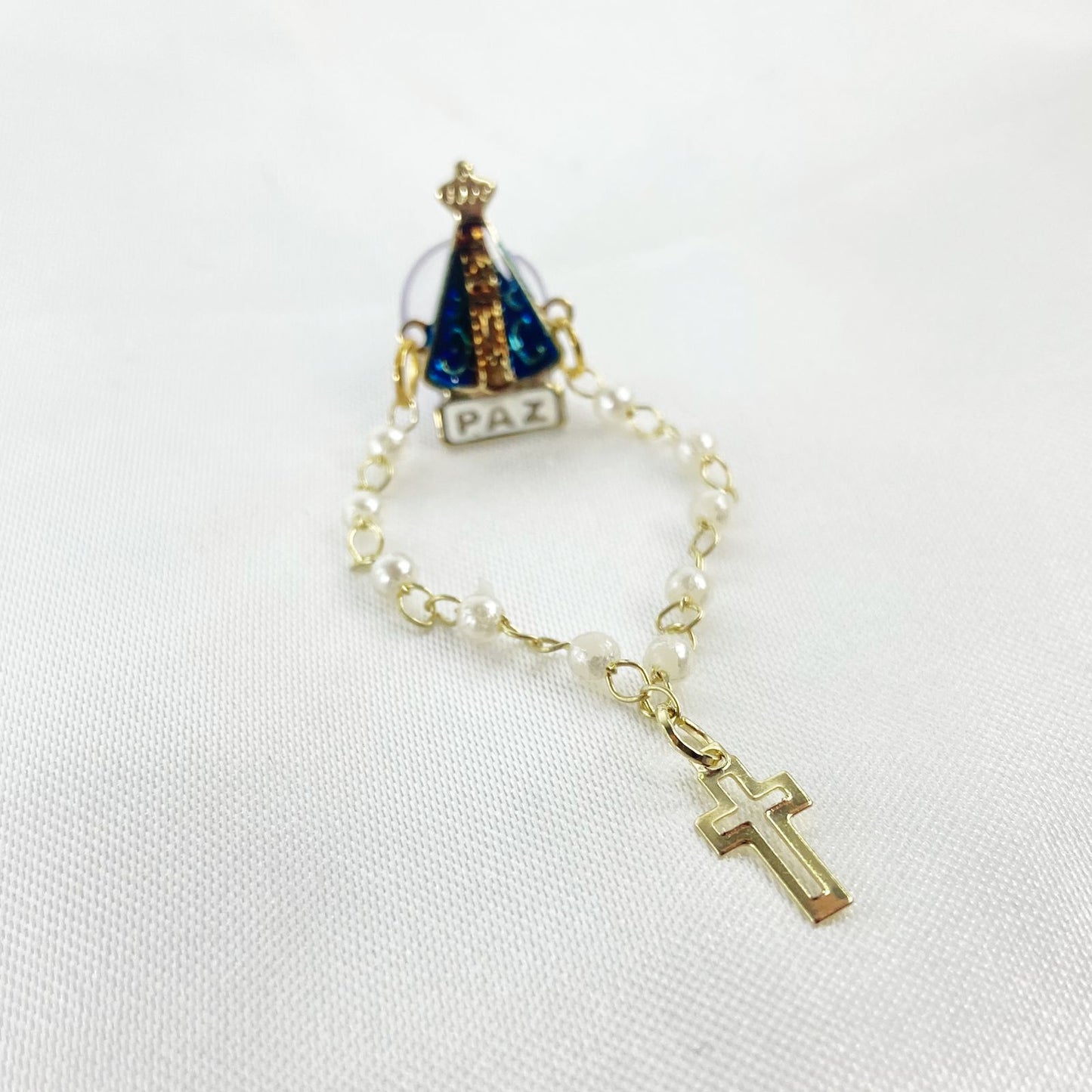 BOTOM NOSSA SENHORA APARECIDA PAZ COM TERÇO (12 UNIDADES)