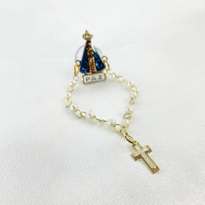 BOTOM NOSSA SENHORA APARECIDA PAZ COM TERÇO (12 UNIDADES)