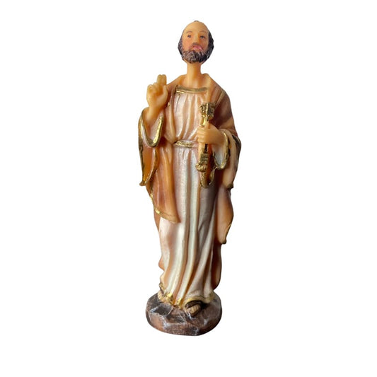 IMAGEM DE RESINA IMPORTADA SÃO PEDRO 08CM (1 UNIDADE)