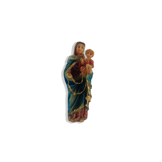 IMAGEM DE RESINA IMPORTADA NOSSA SENHORA DO ROSÁRIO 08CM (1 UNIDADE)