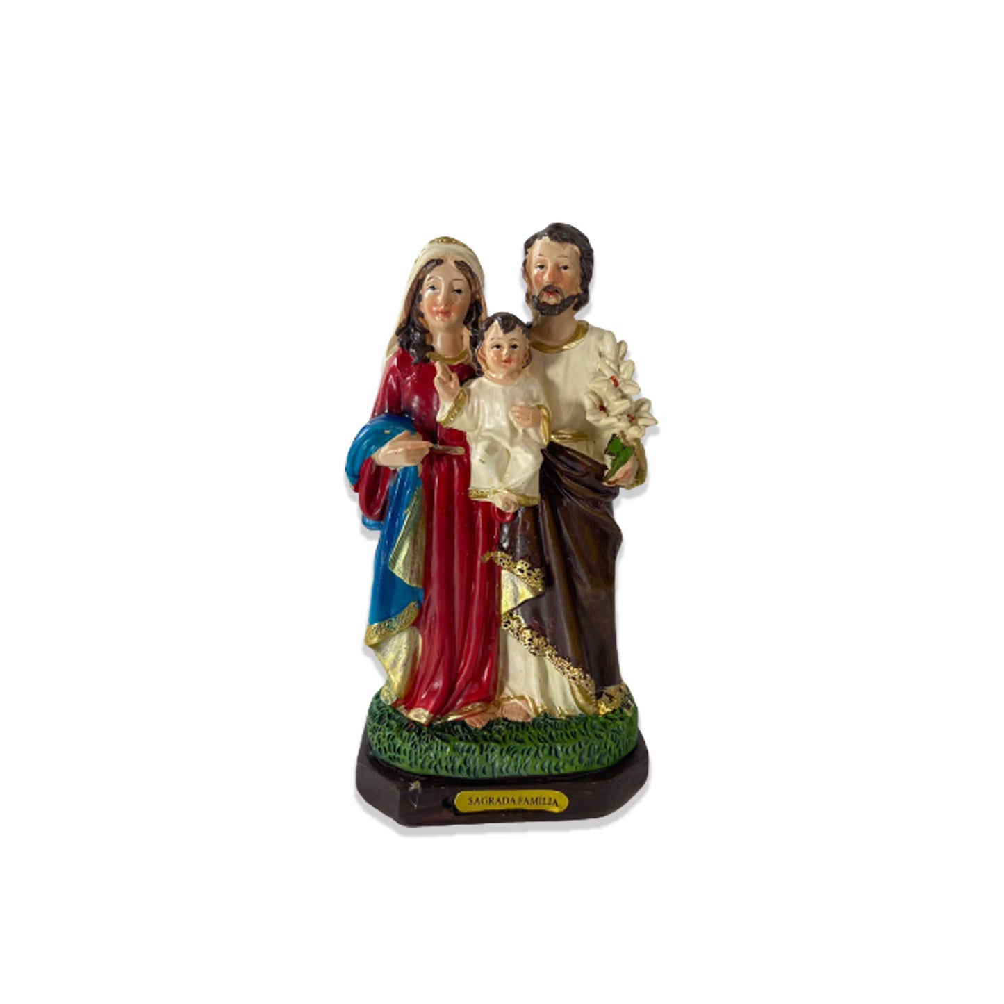 IMAGEM DE RESINA IMPORTADA SAGRADA FAMÍLIA 15CM (1 UNIDADE)