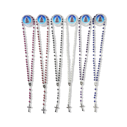 TERÇO PÉROLA CRUZ NOSSA SENHORA APARECIDA 8MM (12 UNIDADES)