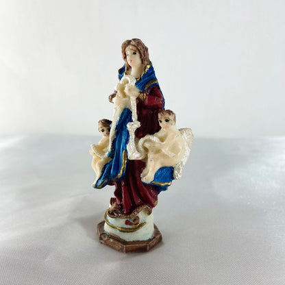 IMAGEM DE RESINA IMPORTADA NOSSA SENHORA DESATADORA DOS NÓS 08CM MOD1 (1 UNIDADE)