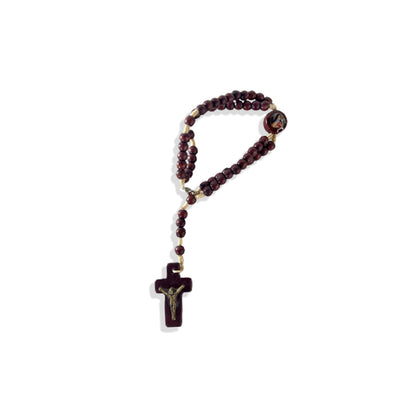 TERÇO PULSEIRA MADEIRA SANTA TERESINHA (12 UNIDADES)