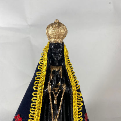 IMAGEM DE GESSO NOSSA SENHORA APARECIDA COM MANTO 20CM (1 UNIDADE)