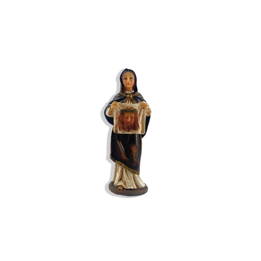 IMAGEM DE RESINA IMPORTADA SANTA VERÔNICA 08CM (1 UNIDADE)