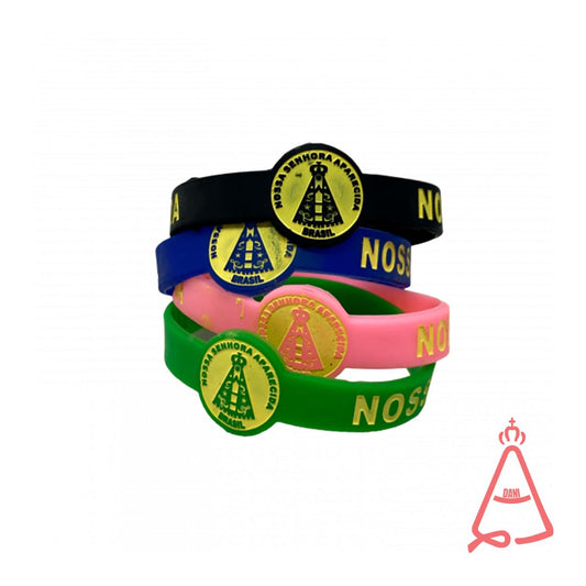 PULSEIRA SILICONE NOSSA SENHORA APARECIDA (12 UNIDADES)