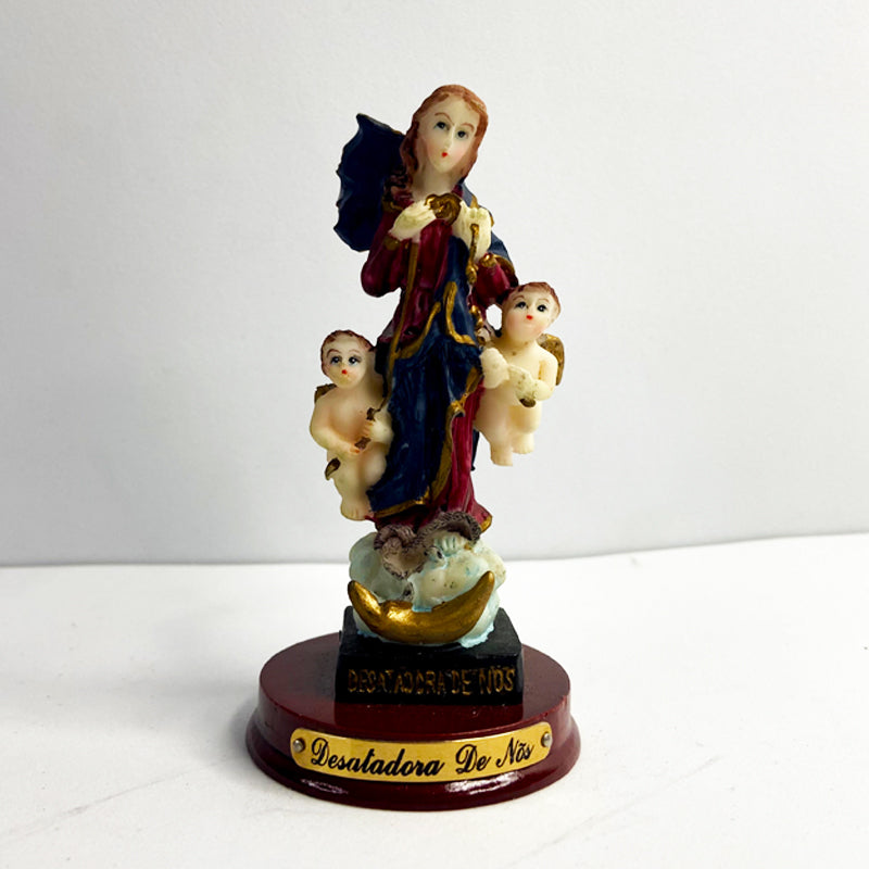 IMAGEM DE RESINA IMPORTADA NOSSA SENHORA DESATADORA DOS NÓS 9CM (1 UNIDADE)
