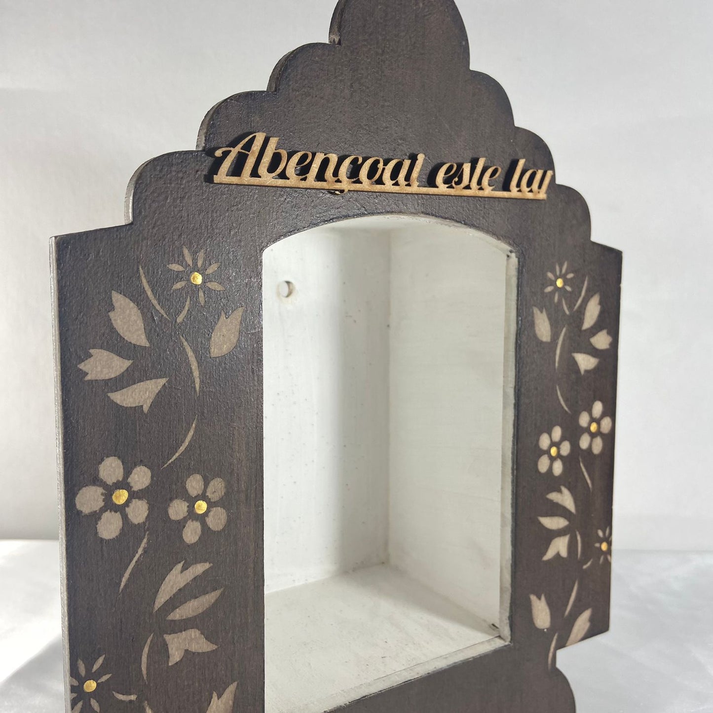 ORATÓRIO TABACO MESA E PAREDE PARA IMAGEM DE 14CM (1 UNIDADE)