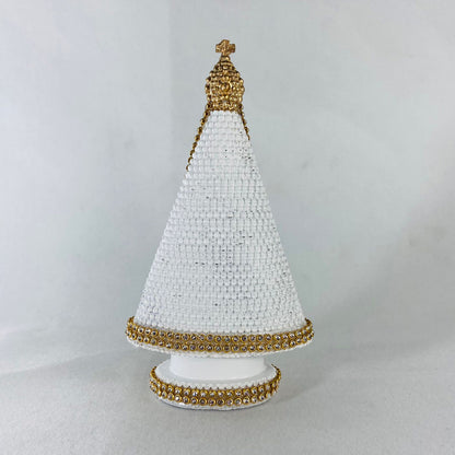 IMAGEM DE RESINA NACIONAL NOSSA SENHORA APARECIDA BRANCA 15CM (1 UNIDADE)
