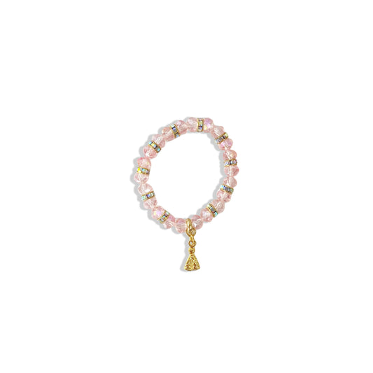 PULSEIRA CRISTAL NOSSA SENHORA APARECIDA ROSA ( 3 UNIDADES)