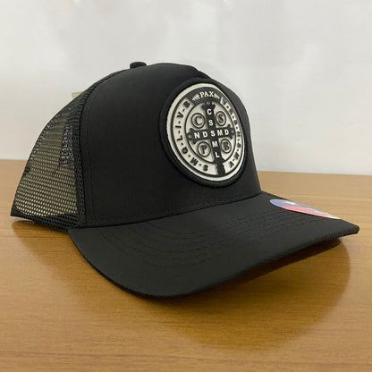 BONÉ MEDALHA SÃO BENTO PRETO (1 UNIDADES)