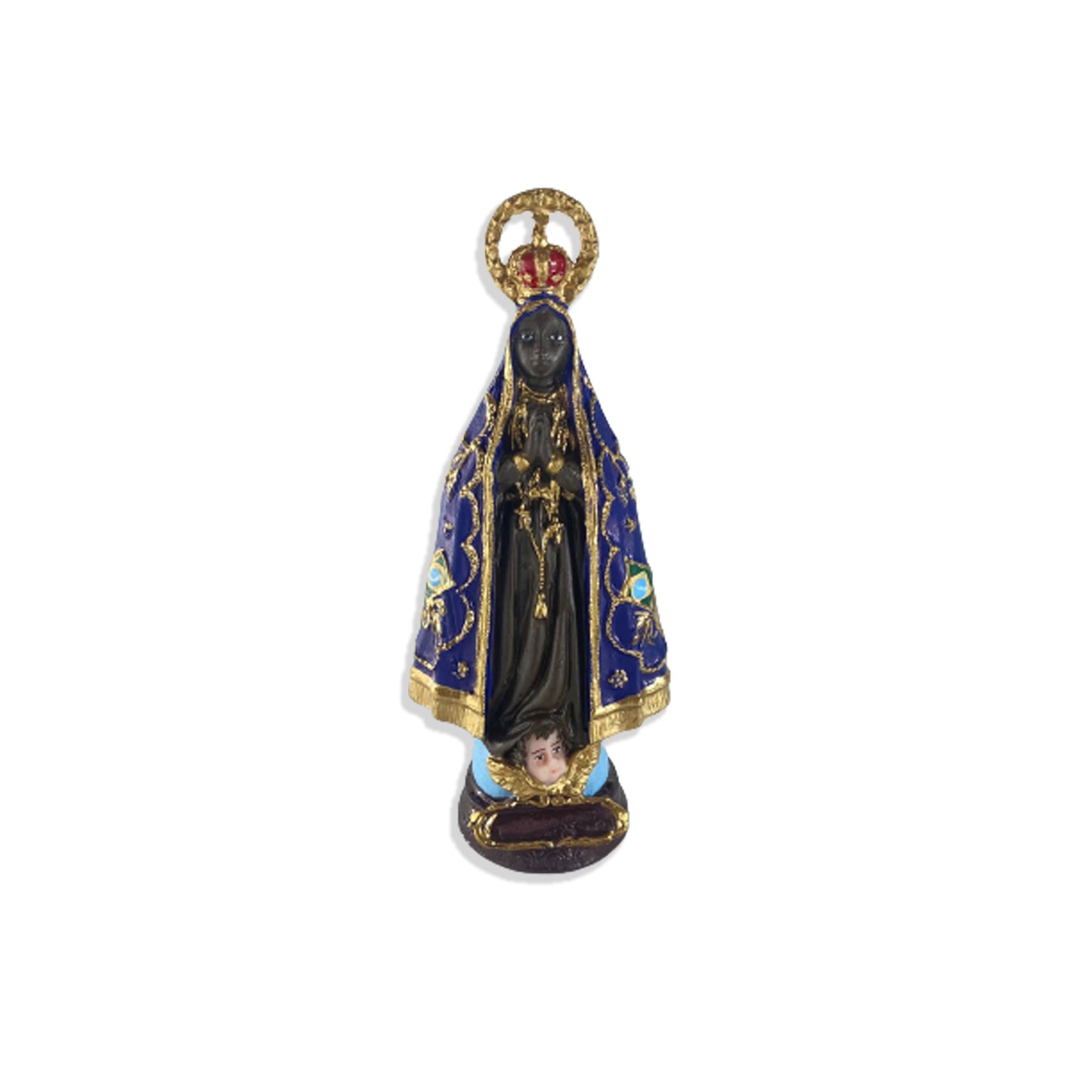 IMAGEM DE RESINA NACIONAL NOSSA SENHORA APARECIDA 16CM (1 UNIDADE)