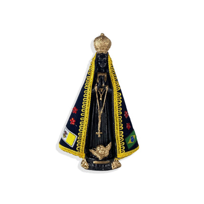 IMAGEM DE GESSO NOSSA SENHORA APARECIDA COM MANTO 20CM (1 UNIDADE)