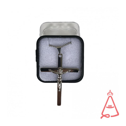 CORRENTE AÇO INOX NA CAIXINHA CRUCIFIXO MOD13 (6 UNIDADES)