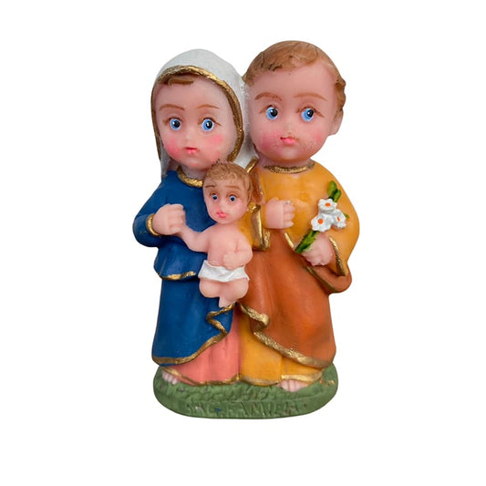 IMAGEM DE RESINA NACIONAL SAGRADA FAMÍLIA INFANTIL MOD01 07CM (1 UNIDADE)