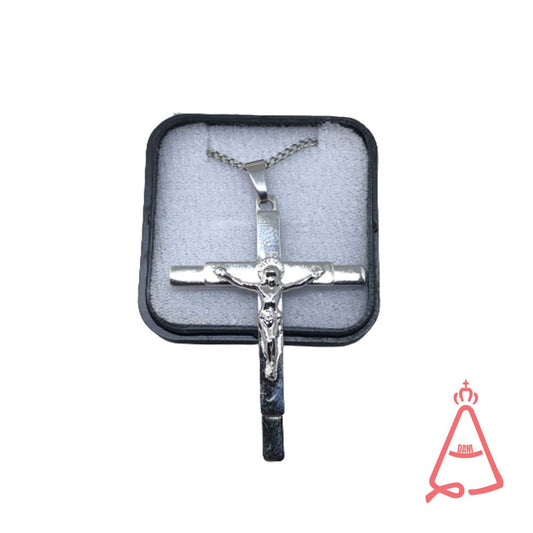 CORRENTE AÇO INOX NA CAIXINHA CRUCIFIXO MOD3 (6 UNIDADES)