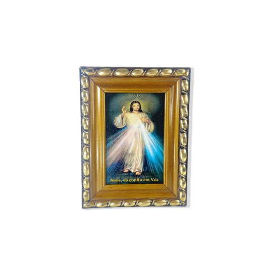 QUADRO COM MOLDURA RESINADO JESUS MISERICORDIOSO  20,5X15,5 (1 UNIDADE)