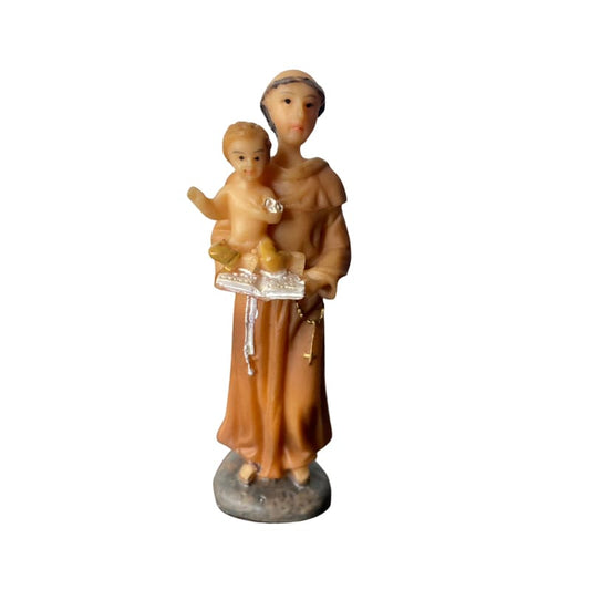 IMAGEM DE RESINA IMPORTADA SANTO ANTÔNIO 08CM (1 UNIDADE)