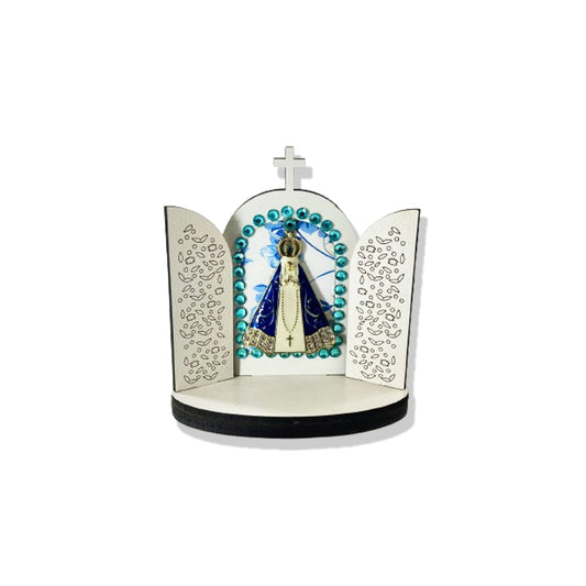 CAPELA PORTA  NOSSA SENHORA APARECIDA EM RELEVO  10CM (1 UNIDADE)