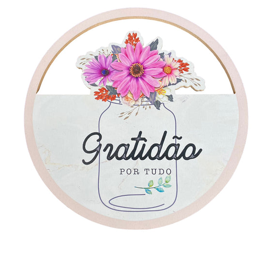 QUADRO DECORATIVO GRATIDÃO POR TUDO (1 UNIDADE)