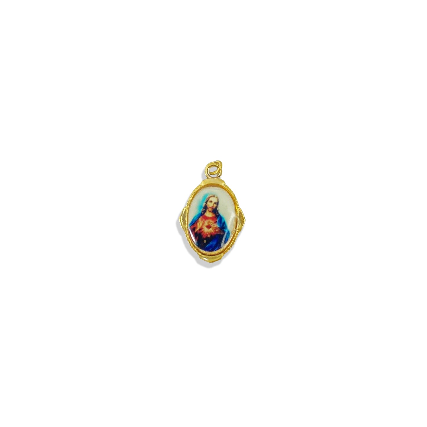 MEDALHA ALUMÍNIO SAGRADO CORAÇÃO DE JESUS E IMACULADO CORAÇÃO DE MARIA  (36 UNIDADES)