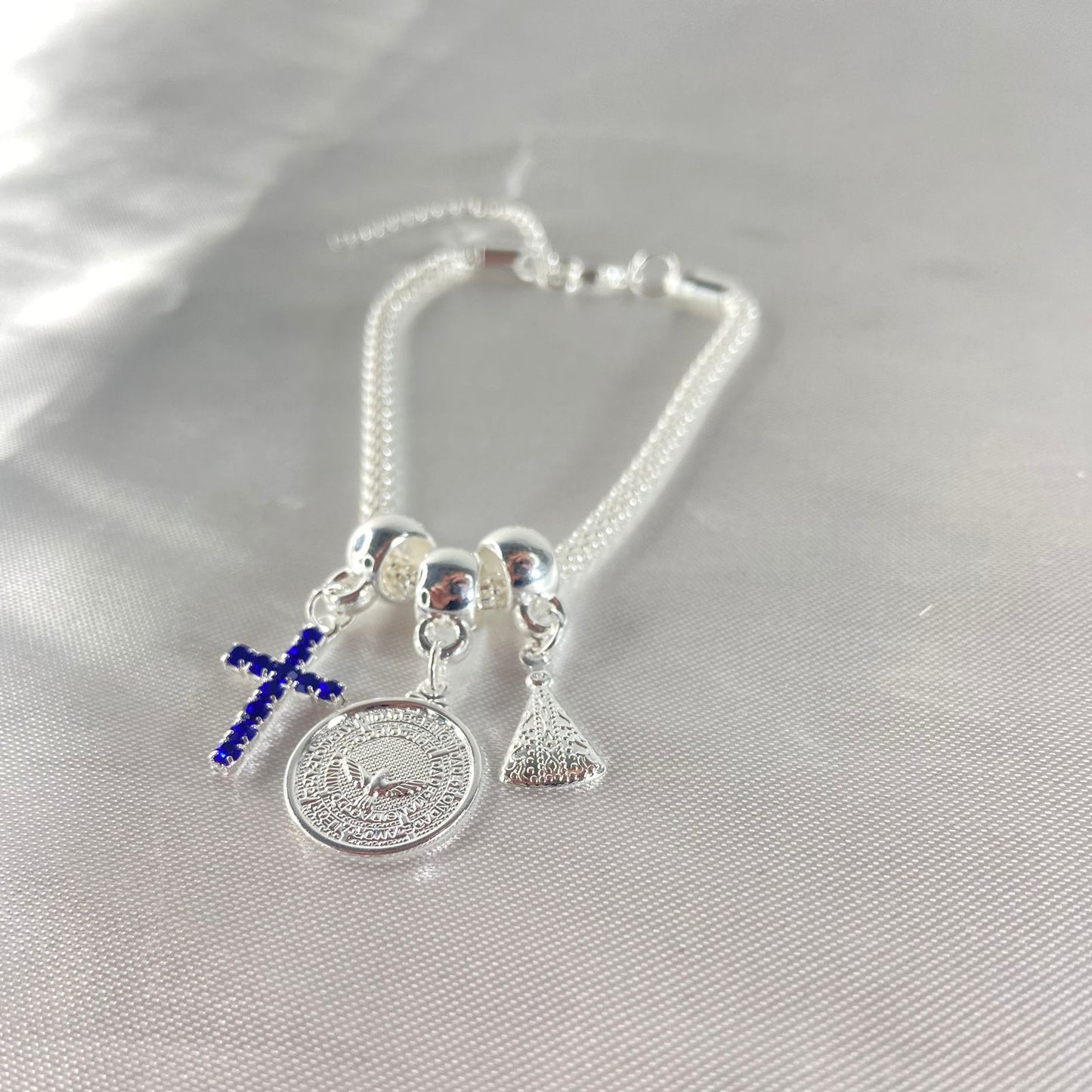 PULSEIRA NÍQUEL REDONDO DIVINO ESPÍRITO SANTO  (6 UNIDADES)