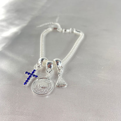 PULSEIRA NÍQUEL REDONDO DIVINO ESPÍRITO SANTO  (6 UNIDADES)