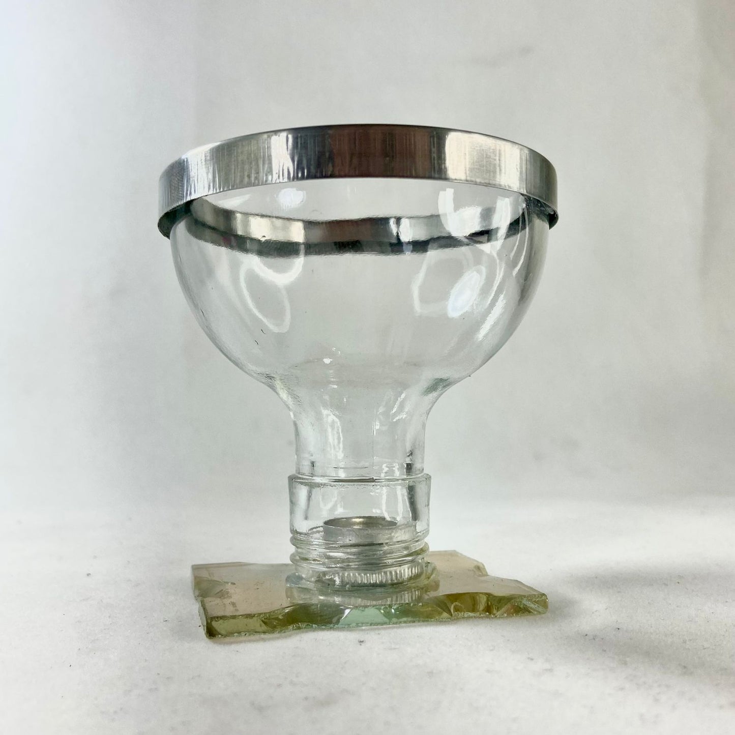PORTA VELA DE VIDRO PALITO MOD2 8CM (1 UNIDADE)