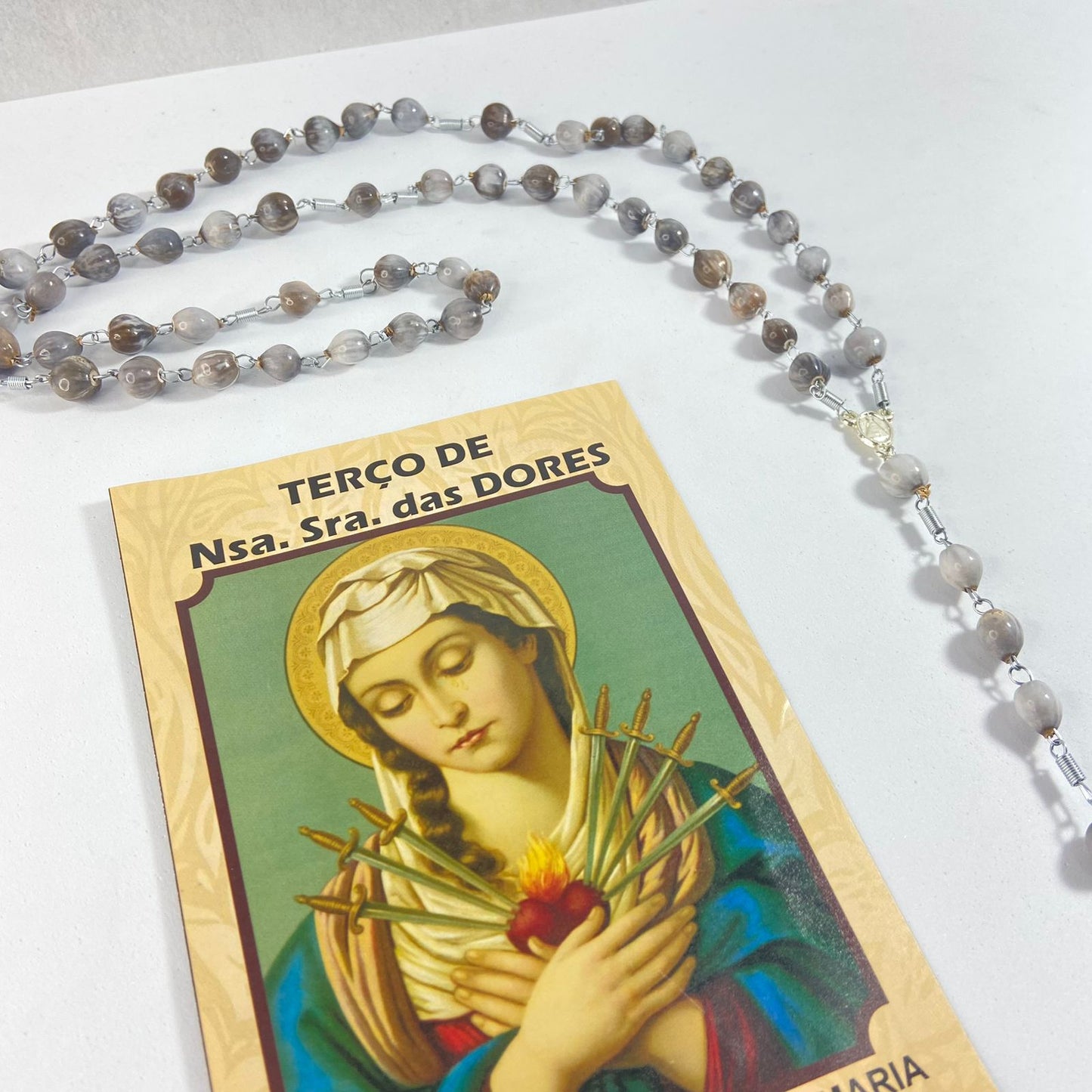 TERÇO SEMENTE CONTA DE LÁGRIMAS DE NOSSA SENHORA (1 UNIDADE)