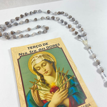 TERÇO SEMENTE CONTA DE LÁGRIMAS DE NOSSA SENHORA (1 UNIDADE)