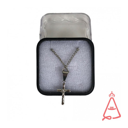 CORRENTE AÇO INOX NA CAIXINHA CRUCIFIXO MOD17 (6 UNIDADES)