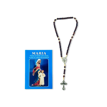 TERÇO DE MADEIRA NOSSA SENHORA DO SILÊNCIO MOD2 06MM (3 UNIDADES)