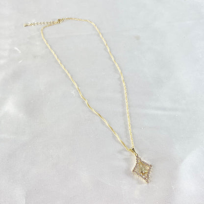 CORRENTE DOURADA NOSSA SENHORA APARECIDA COM STRASS BRANCO (3 UNIDADES)