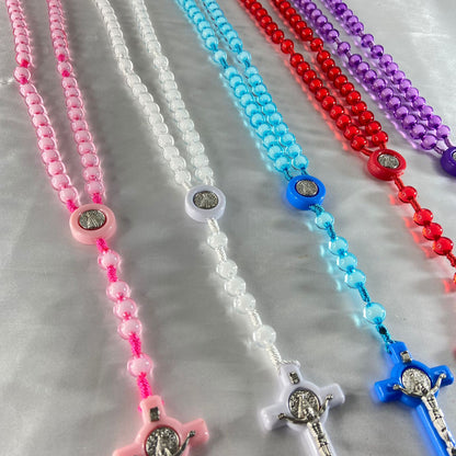 TERÇO NOSSA SENHORA APARECIDA CORES SORTIDAS 10MM (6 UNIDADES)