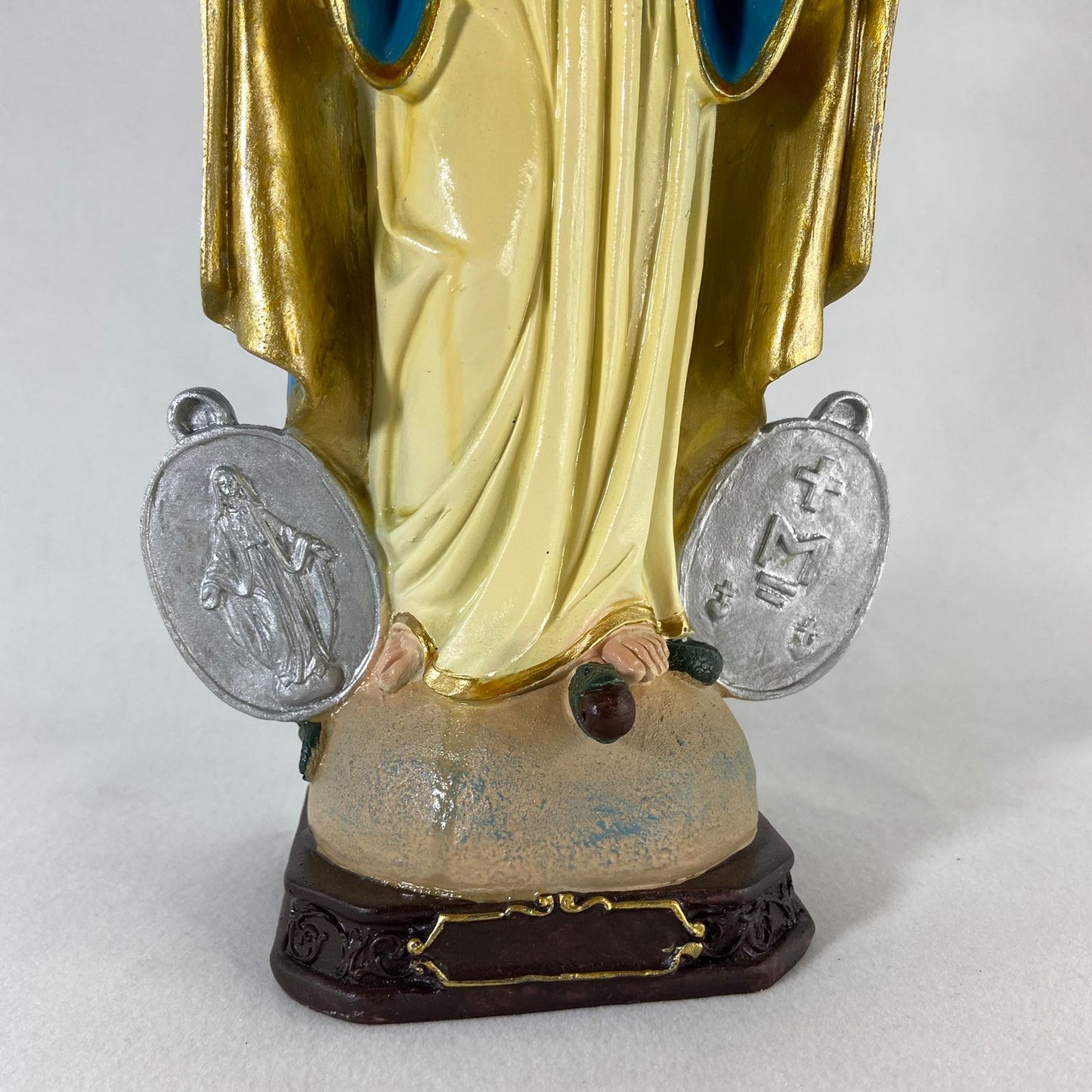IMAGEM DE RESINA IMPORTADA NOSSA SENHORA DAS GRAÇAS MEDALHA MILAGROSA 29CM (1 UNIDADE)