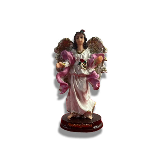 IMAGEM DE RESINA NACIONAL ANJO DA GUARDA ROSA 15CM (1 UNIDADE)