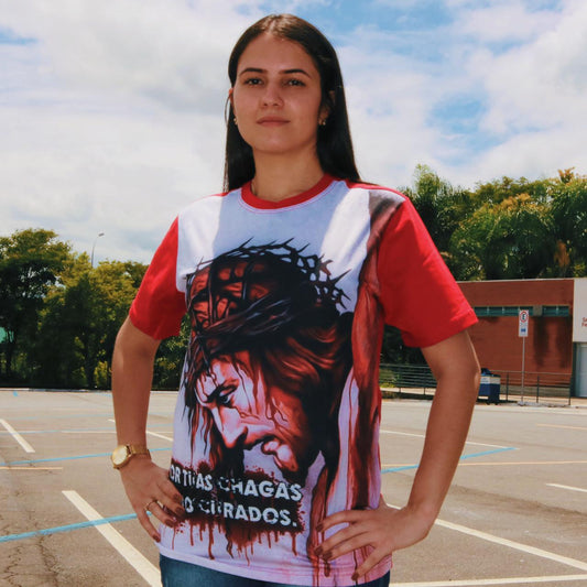 CAMISETA SANTAS CHAGAS  TAMANHO M (1 UNIDADE)