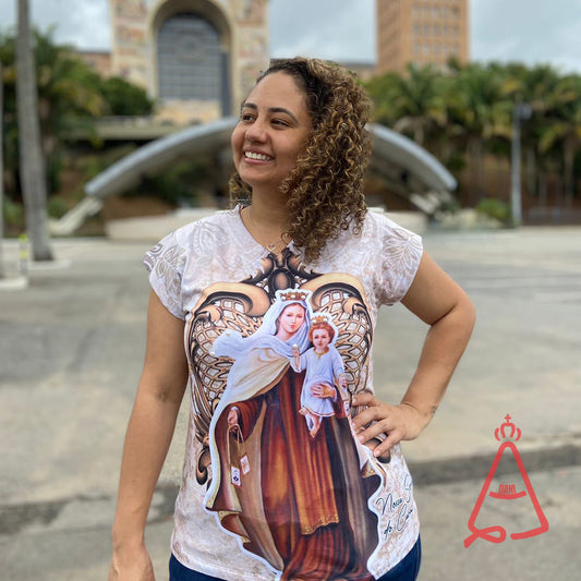 CAMISETA RELIGIOSA NOSSA SENHORA DO CARMO TAMANHO:G (1 UNIDADE)