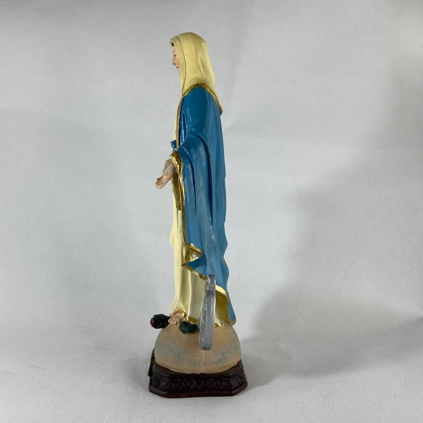 IMAGEM DE RESINA IMPORTADA NOSSA SENHORA DAS GRAÇAS MEDALHA MILAGROSA 29CM (1 UNIDADE)