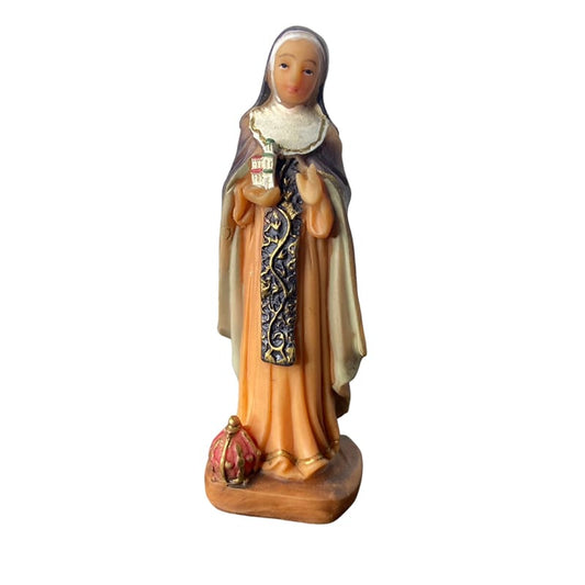 IMAGEM DE RESINA IMPORTADA SANTA EDWIGES 08CM (1 UNIDADE)